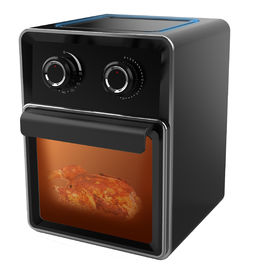 Czarny 11-litrowy piekarnik do frytkownicy na gorące powietrze, cyfrowy piekarnik do frytkownicy z dużym cyfrowym ekranem dotykowym LCD